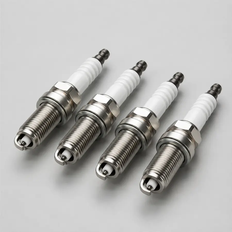 Set of four automotive spark plugs